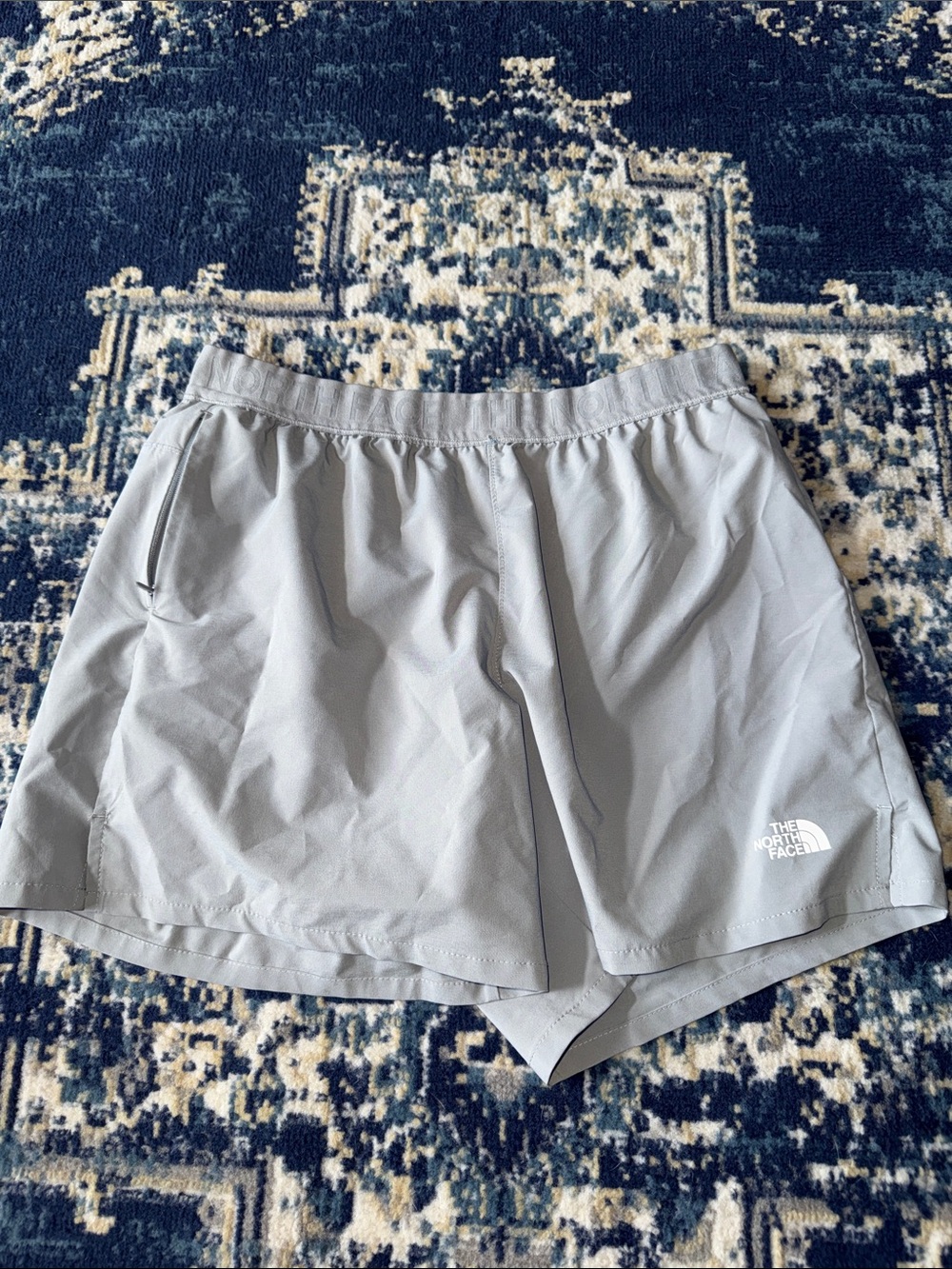 The North Face Light Gray Running Shorts